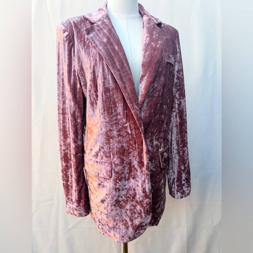 Endless Rose Velvet Blazer in‎ Mauve